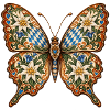 Trachten-Schmetterling mit Edelweiß & Enzian
