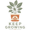 Keep Growing Pflanze Blumentopf Spruch Statement