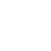 Hundesilhouette in Blütenlinie