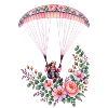 Blumenflug Paragliding Mädchen