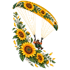 Sonnenblumen Paragliding Kunst
