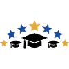 Doktorhuete Sterne Abschluss Logo