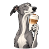 Greyhound mit Latte Macchiato