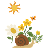 Blumenliebhaber · Schnecke · Geschenkidee · Blumen