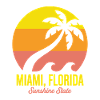 Miami-Florida-Palmen-Sonnenuntergang