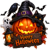 Halloween Kürbis mit Katze