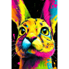 Bunter Hasenkopf  Pop-Art