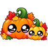 Kawaii-Herbst-Kürbisse