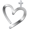 Christliches Kreuz Herz