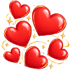 Glitzerherzen Liebe-Print