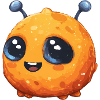 Orangen Kugel Alien Design