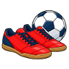 Futsal-Schuhe und Ball