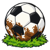 Schlammiger Fußball