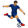Fußball-Stürmer-Kick