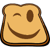 Winkender Toast Cartoon