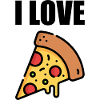 Pizza in Neonfarben
