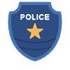 Polizeiabzeichen im klassischen Schildstil