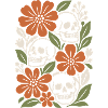 Retro-Blumenschädel im Herbst