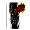 Katzen-Pop-Kunst Miau-Explosion