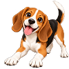 Fröhlicher Beagle Clipart