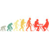 Retro Schach Schachspieler Evolution Schachspiel