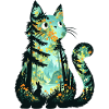 Waldkatze im Blütenmeer
