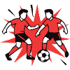 Fussball Zweikampf Grafik