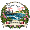Dänemark Küstenlogo mit Möwen