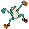 Frosch Skateboard Akrobat – Bouldern