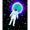 Astronaut im kosmischen Erdglanz