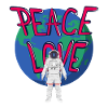 Frieden im All: Erde und Astronaut