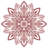 Karmesinrote Mandala-Blüte