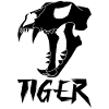 Tigerschädel (Schwarz)