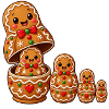 Lebkuchenpuppenmann stapelbares Elsass