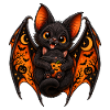 Süße Fledermaus & schwarze Katze – Halloween