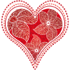 Rotes Herz- Ornament