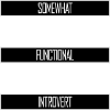 Somewhat Functional Introvert Spruch Logo Text