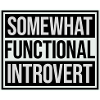 Somewhat Functional Introvert Spruch Logo Text