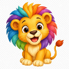 Regenbogenlöwe Farbspiel