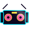 Neon-Pop-Roboter-Gesicht