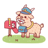Cute Goat Postzustellung