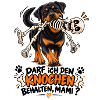 Hund mit Knochen-Skelett Comedy
