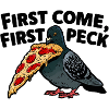 First come, first peck