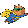 Niedliches Capybara-Superhelden-Umhang-Tierliebhaber-Geschenk