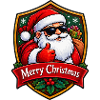 Weihnachts Santa Daumen Hoch Schild