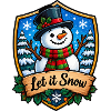 Let it Snow Schneemann Shield