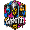 Graffiti Krone Spray Kunst