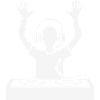 DJ Silhouette mit Kopfhörern