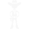 Rancher Silhouette im Westernlook