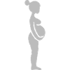 Schwangerschafts-Silhouette Grau